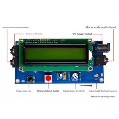 CW Trainer Morse Code Decoder Keyer Interpreter DIY Electronic Component Kit
