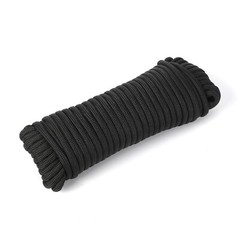 75 ft, 210 lb Tensile Strength , 3/16″ Paracord Rope, Black For Wire Antennas