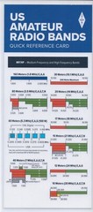 ARRL Laminated 5 mil Quick Reference Card US Amateur Radio Bands