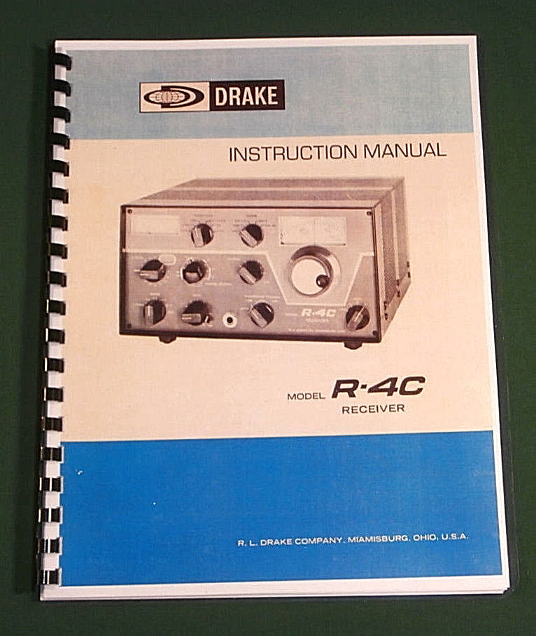 Drake R-4C Instruction Manual: 11″ x 17″ Foldout Schematic & Protective Covers!