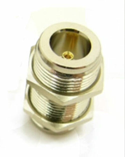 N Female to N Female 1.125″ Bulkhead Mount Adapter (1.125″ Barrel)