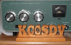 HANDCRAFTED OAK AMATEUR RADIO, HAM CALL SIGN-by KC0SDV- FREE SHIPPING