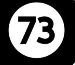 “73” SMALL VINYL STICKER