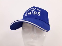CQ DX Cap decorated with embroidery BRIGHT ROYAL and WHITE