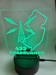 Custom Personalized Ham Radio Call Sign LED Sign – 8″x7″ Engraved