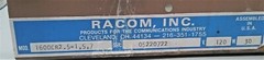 RACOM SOLID STATE VOICE STORAGE UNIT MODEL 1600