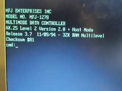 MFJ 1278 TNC FIRMWARE VER 3.7 WITH HOST MODE
