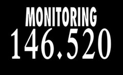 ‘MONITORING 146.520″ HAM RADIO STICKER/ DECAL