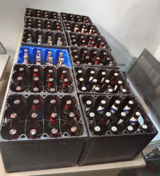 Some of the confiscated liquor